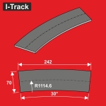 Hacker-Model MC24912B - H0 - Gleisbettungselemente für Märklin C, R = 1114,6 mm 12,1° (12 Stück)